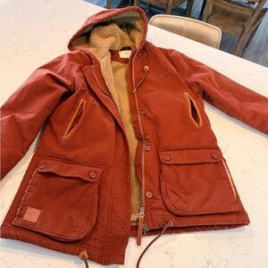 Kimes Ranch Rust-Red Sherpa Lined Jacket